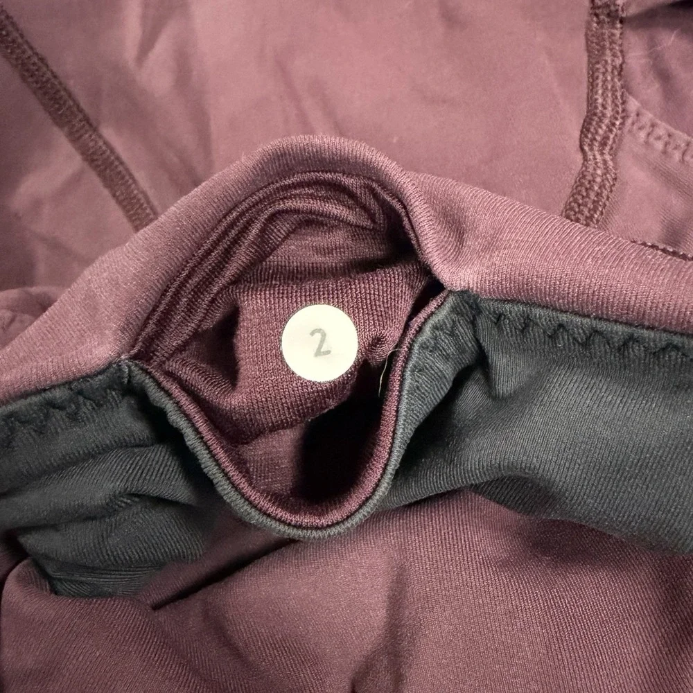 Lululemon Leggings Womens 2 Maroon Crop 23